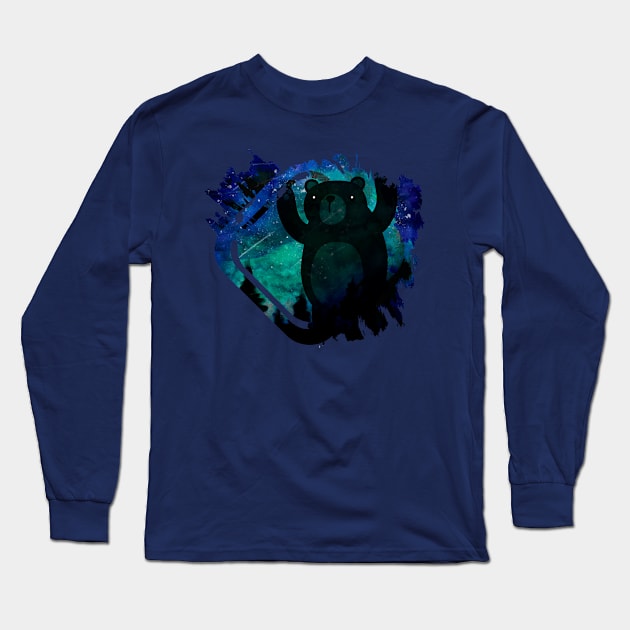 Bear (small and back) Long Sleeve T-Shirt by Bongonation